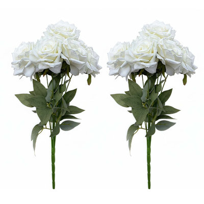 2 paquets de roses artificielles