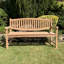 Novella Solid Wood Teak Outdoor Bench-398334377