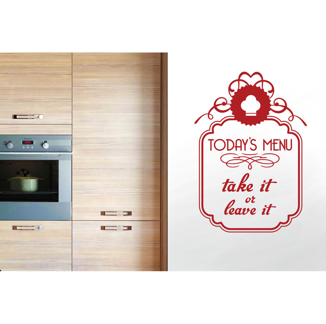 Todays Menu Take It Your Leave It Wall Sticker