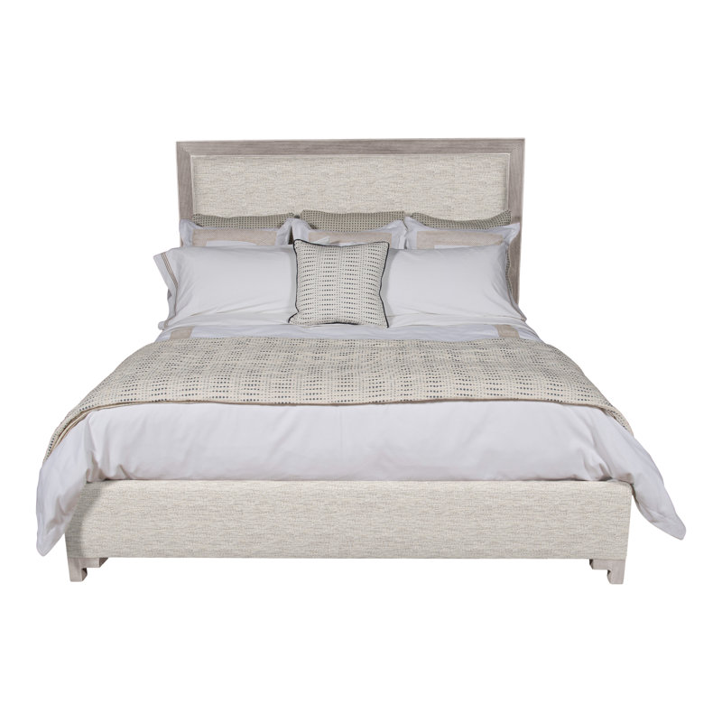 Louise/Lawrence Upholstered Bed, Impala Linen, Twin, Dove Gray