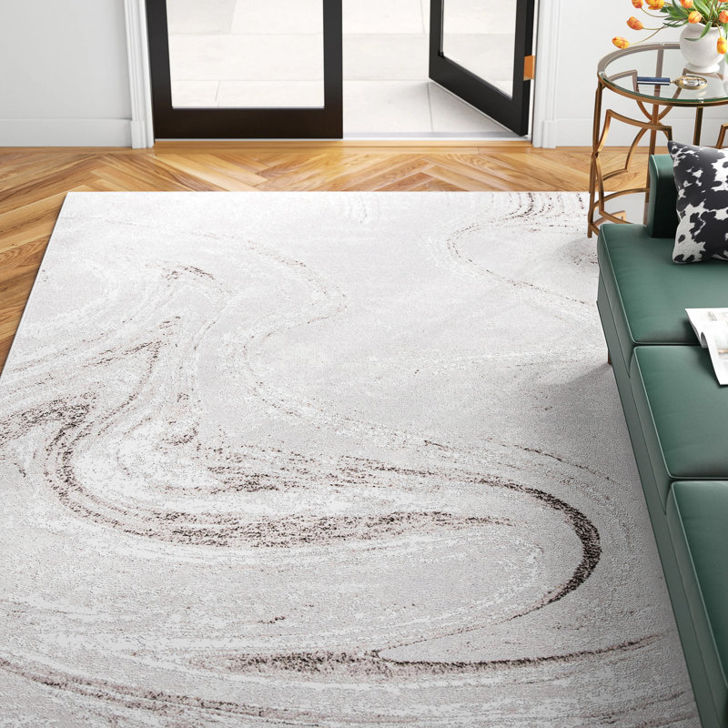 Tapis abstrait Nishia Performance, Rectangle 4 pi 5 po x 6 pi 5 po