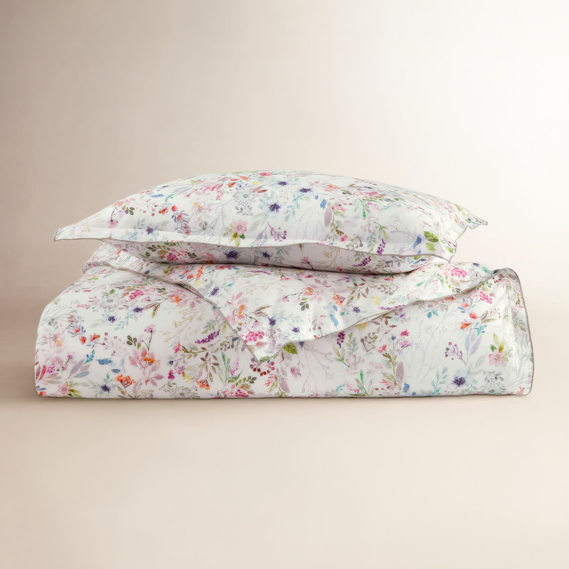 Chloe Floral Cotton Duvet Cover, Twin Duvet Cover