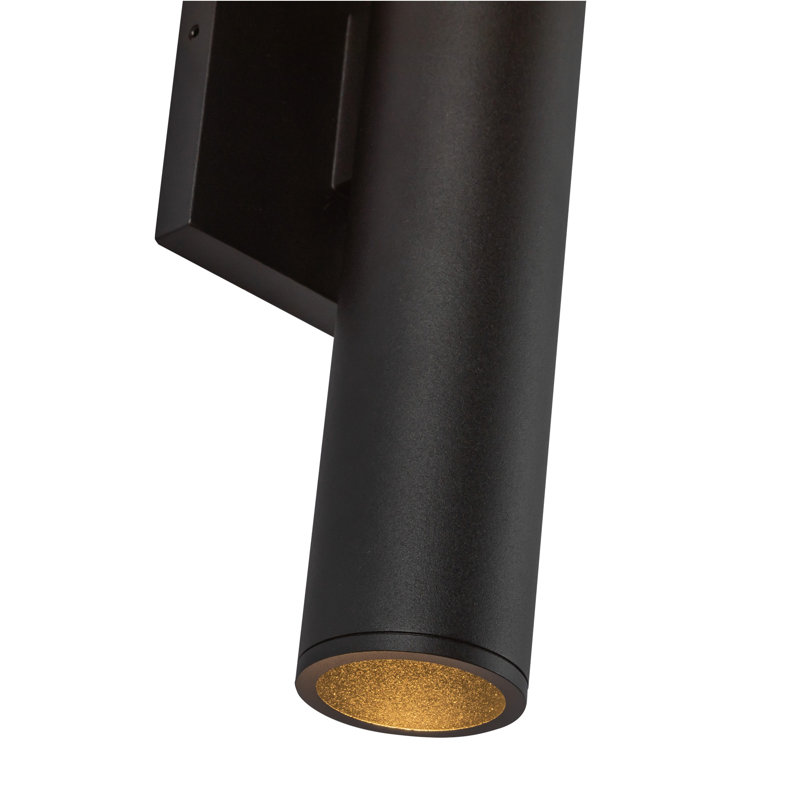 Lorna 1 - Light LED Flush Mounted Sconce, Black, 9" H x 4.63" W x 3" D, 10 W