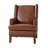 Ariston Genuine Leather Wingback Club Chair With Solid Wood Leg-970051898