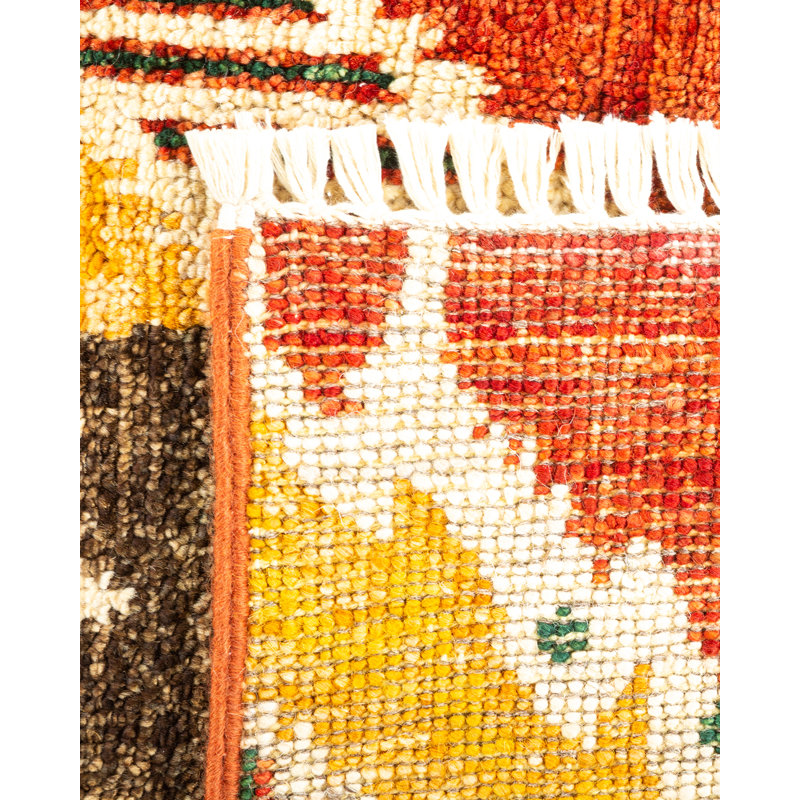 Contemporary One-of-a-Kind 6' 0" x 9' 1" Hand Knotted Area Rug