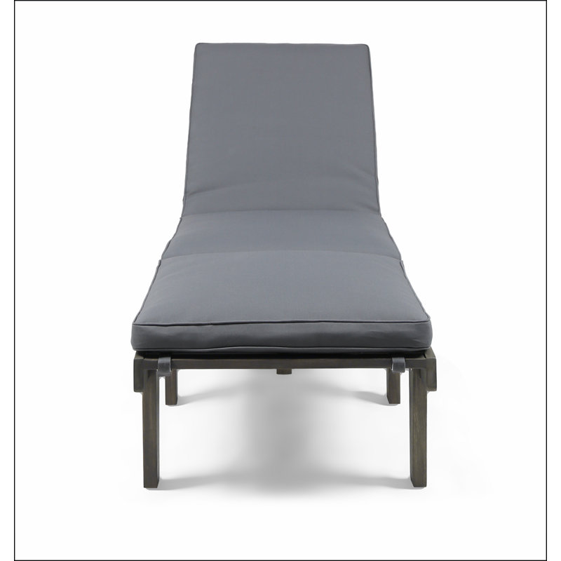 Chaise longue en bois Ariana KD, Gris