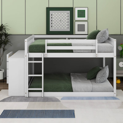 Bunk Bed With 4 Drawers And 3 Shelves