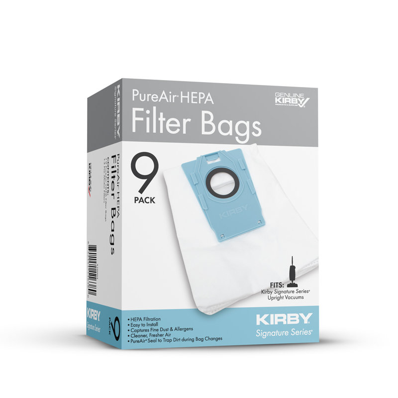 Kirby SS Upright PureAir Filter Bags (9 pack) and 3 pre-motor filters