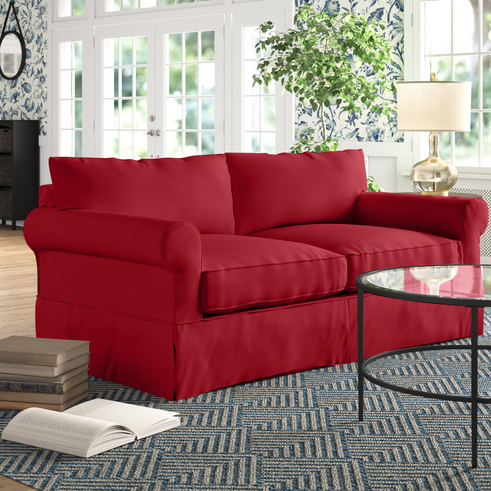 Amari 83'' Sofa, Bayou Flame Canvas