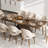 63''-79'' Farmhouse Style Extendable Walnut Dining Table Seats 6-8 People-41360925