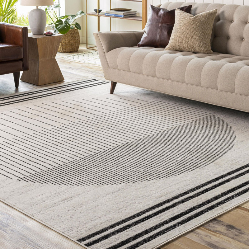 Beyanka Geometric Machine Tufted Area Rug, Rectangle 130 x 170 cm