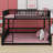 Floor Bunk Bed Frame With Ladder And Safety Guardrails-794822387
