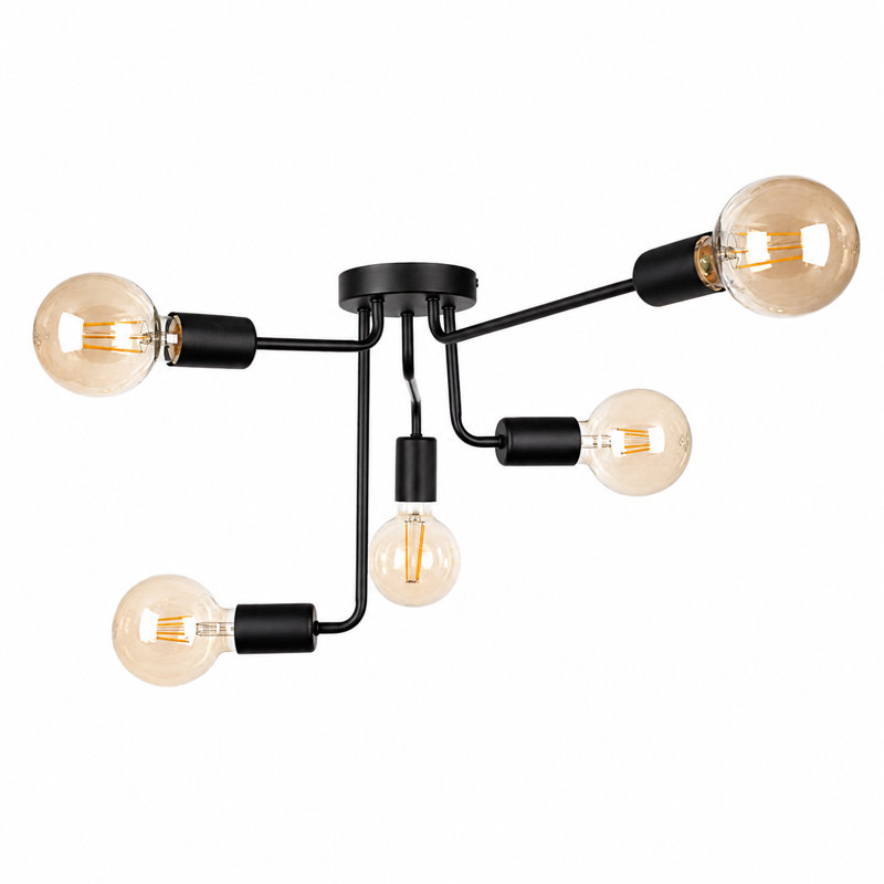 Aiello Semi Flush Mount, Black