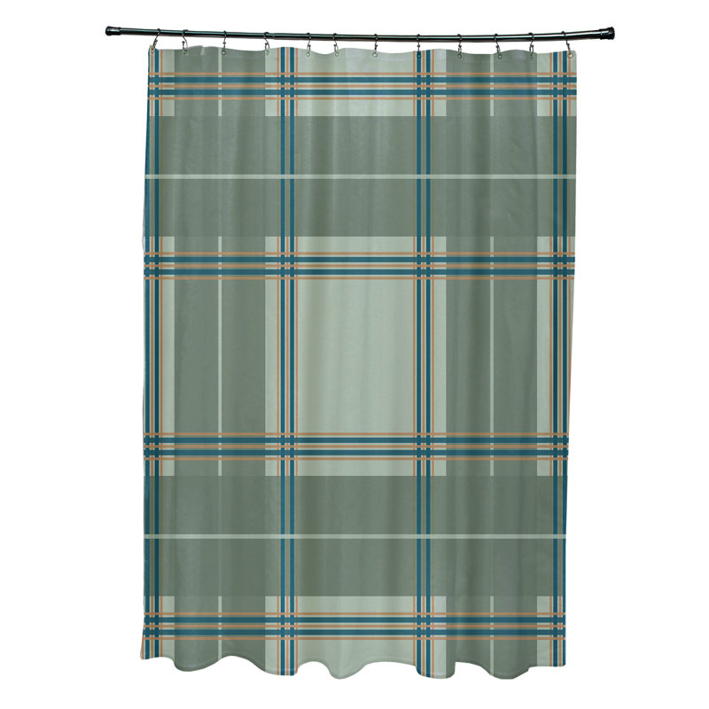 Rideau de douche simple Jaylee, Vert