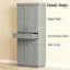 Armoire de rangement autoportante, armoire de cuisine, grande armoire de rangement (seulement grande armoire de rangement)-105612282