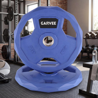 2-Inch Rubber Bumper Plate Set – Color-Coded Olympic Weights for Home Gym, Strength Training & Floor-Friendly Lifting