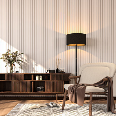 94" x 12.6" Acoustic Wood Wall Paneling, Decorative Soundproof Panels for Walls and Ceilings, 3D Slat Wood Wall Panels