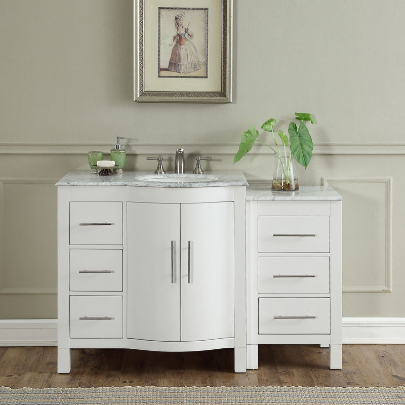 Ateeq 54'' Single Bathroom Vanity with Stone Top
