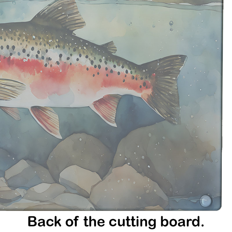 Trout Glass Cutting Board Large