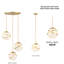 Luminaire suspendu sphère 1 lumière Porphyrion