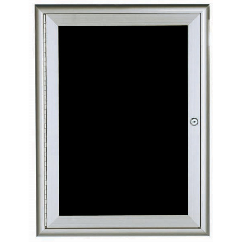 AARCO No Felt Metal Letter Board, Silver, One, 36" H x 30" W