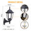 Dubik Satin Black Outdoor Wall Lantern