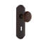 Deco Plate with Decorative Keyhole and Brown Porcelain Door Knob-131916169-126964489