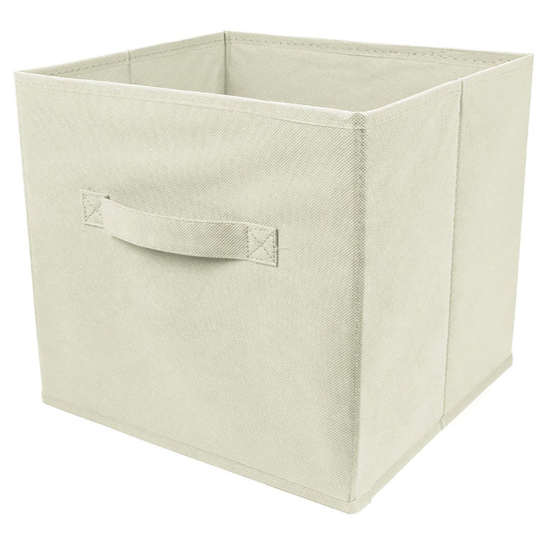 Rebrilliant Fabric Decorative Bin, Beige