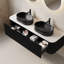 Meuble-lavabo de salle de bain mural 60 po avec éviers Dina-358849549