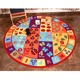 Furnish my Place 740 ABC with Numbers ABC Area Rug for Kids | Educational Alphabet Letter & Numbers | Nurseries Kindergarten | Play Area | Multicolor