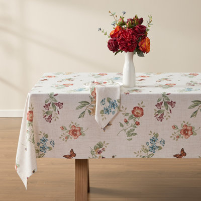 Lenox Butterfly Meadow Fall Tablecloth, Multicolor - 60"W x 84"L