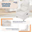 Fauteuil inclinable électrique, canapé électrique en lin avec port USB et poches latérales, blanc-129459611