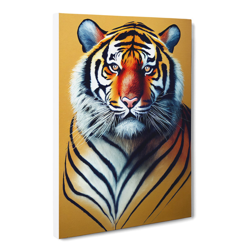 Tiger Gestural - Wrapped Canvas, 50cm H x 35cm W x 3cm D
