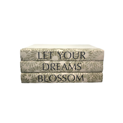 Quote Handmade Decorative Book in Cream/Black