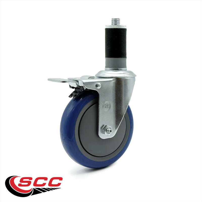 Locking Caster Replacement, Blue