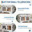 Meuble pour chien 47 po, 2 tiroirs de rangement et cloison amovible 47 po-257175239