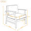 Ensemble de 2 fauteuils club d'extérieur en bois d'acacia avec coussins résistants à l'eau et panneaux à lattes-1008757611