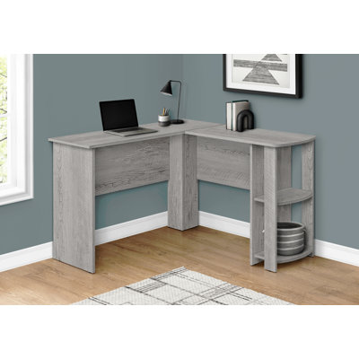 Bureau d'ordinateur, bureau personnel, coin, tablettes de rangement, L 48 po, forme en L, travail, ordinateur portable, stratifié, contemporain, moderne
