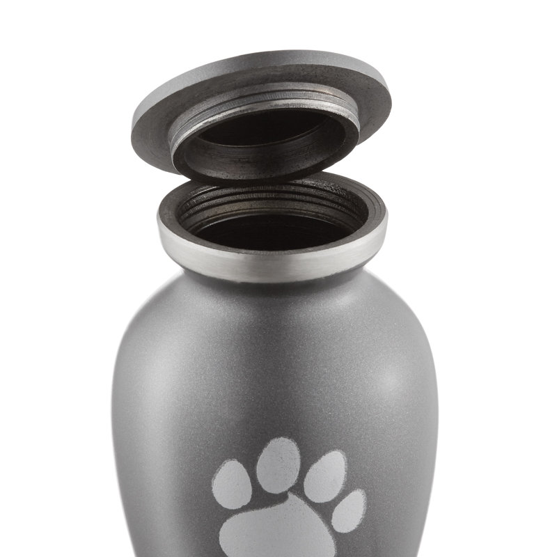 Urne pour animal de compagnie décorative miniature, gris
