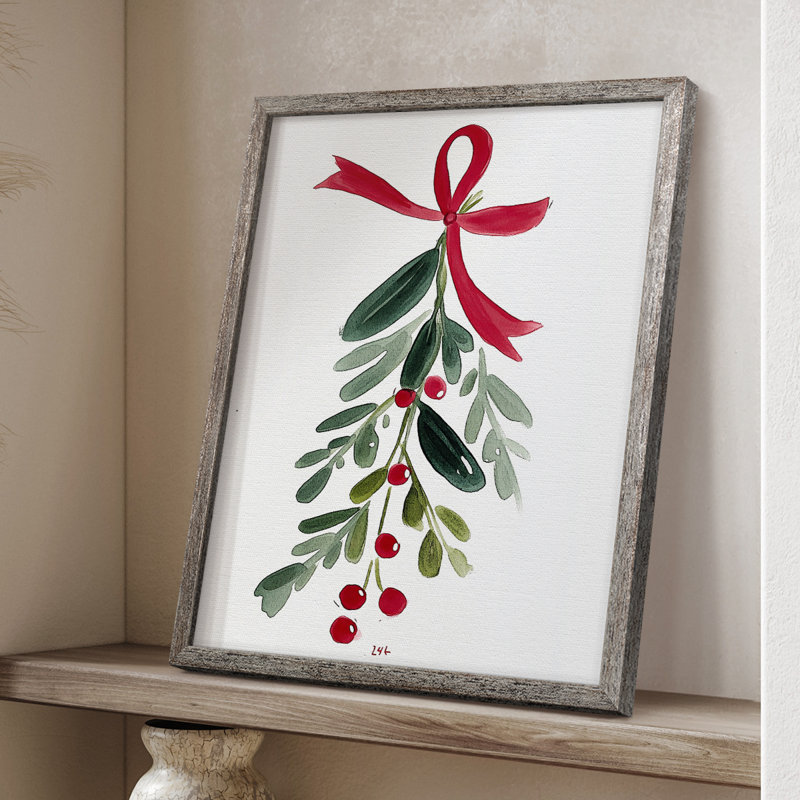 «Christmas Holiday Art Cxxi», reproduction d'art encadrée - bois massif, H 30 po x l 24 po
