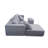 Convertible Modular Sectional Sofa Set Grey Popular Microfiber Fabric Compression Sofa
