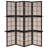 Tan and Cappuccino 4-Panel Folding Screen