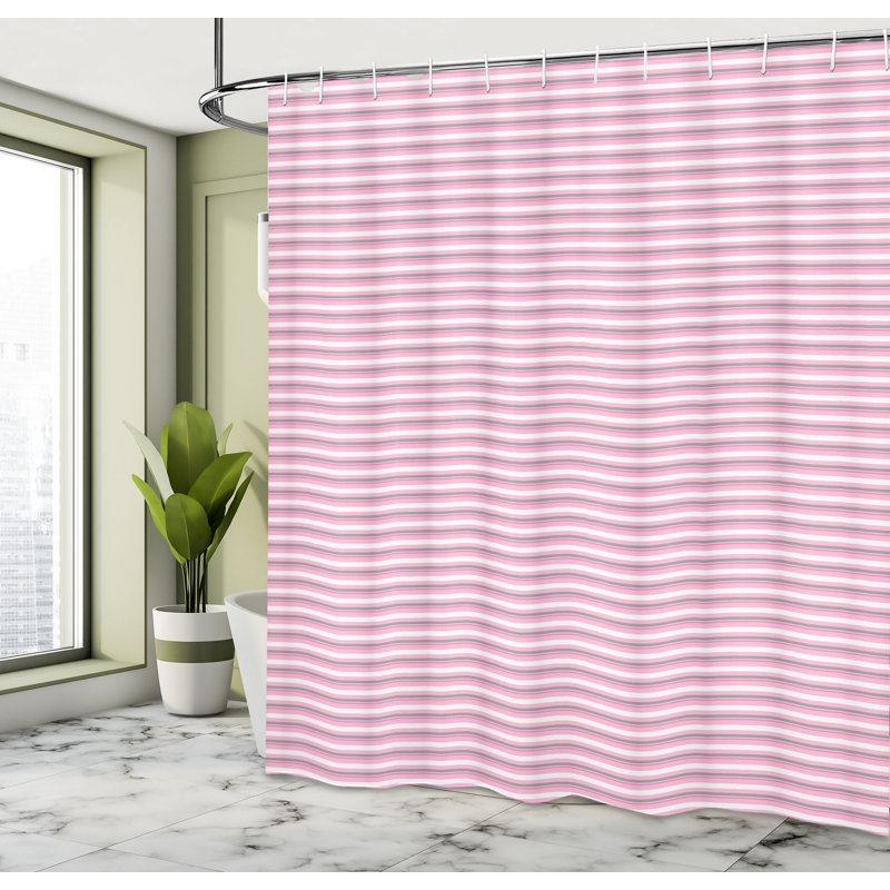 Ensemble de rideau de douche + crochets, H 70 po x l 69 po
