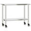 Tables de travail en acier inoxydable L 43,3 po x H 47,2 po VidaXL-96261880