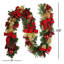 Red And Gold Magnolia Garland