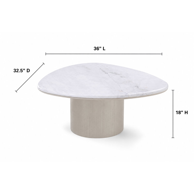 Table basse Jade avec marbre Calacata