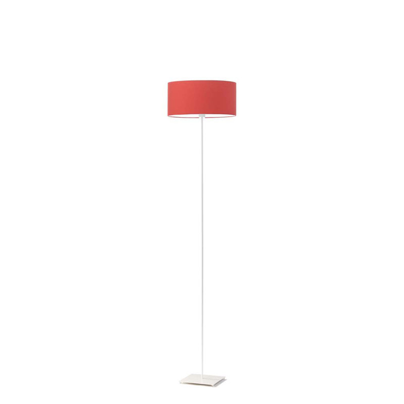 Ayania 150cm Traditional Floor Lamp, White, Red