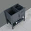 Meuble-lavabo gris 30 po avec miroir et plateau seulement