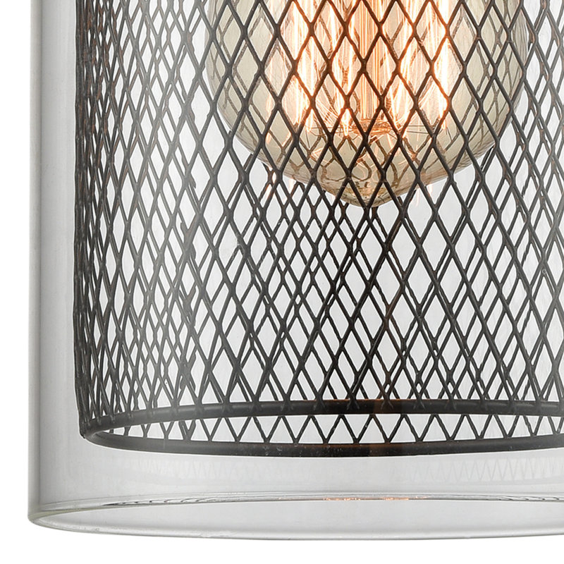 Brant Clear Glass and Bronze Mini Pendant Light