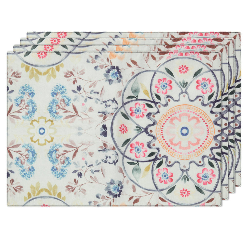 Polyester Floral Rectangle Placemat